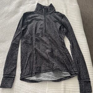 lululemon athletica Black Speckled Long Sleeve Top